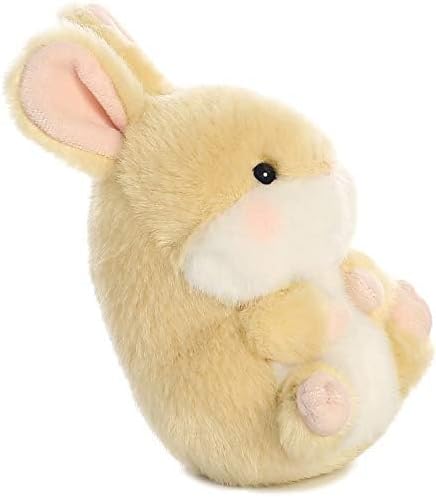 Aurora® Playful Rolly Pet™ Lively Bunny™ Stuffed Animal - Compact Size for On-the-Go Fun - for Adults, Kids, Birthdays, and Anniversaries - Brown 5 Inches