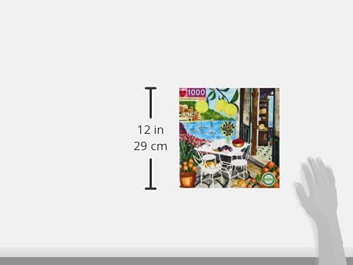 eeBoo 1000 Piece Puzzle - Cats in Positano Jigsaw Puzzle for Adults, Square 23" x 23" Made with Recycled Board & Vegetable-Based Ink