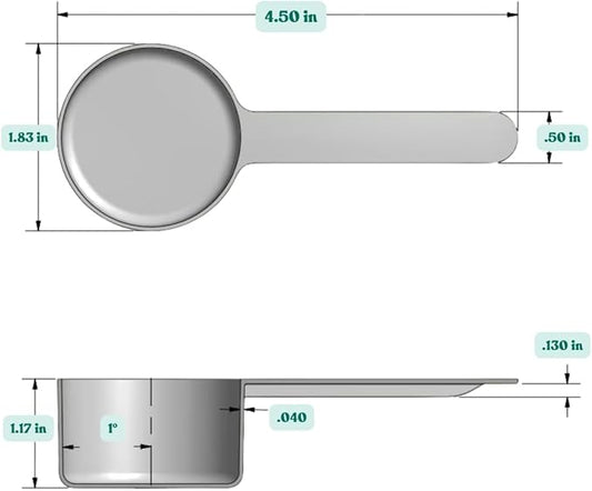 3 Tablespoon (1.5 Oz. | 43 mL) Long Handle Plastic Measuring Scoop for Coffee, Protein Powder, Pet Food, Spices, Grains, Dry Goods – Food-Grade BPA-Free (Pack of 100)