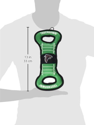 NFL Football Field DOG TOY with Squeaker. - ATLANTA FALCONS - For Tug, Toss, and Fetch. - Tough & Durable PET TOY