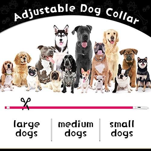 Weewooday 3 Pcs Dog Collar USB Rechargeable LED Light up Dog Collar Flash Waterproof Pet Necklace Pet Lights for Night Walking Adjustable Safety Necklace for Large Medium Small Puppy(3 Colors)