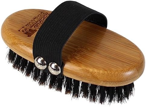 Bamboo Groom Palm Brush with Boar Bristles for Pets