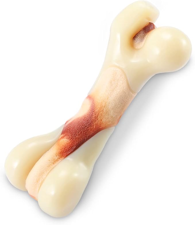 Tikaton Indestructible Dog Chew Toys for Aggressive Chewers, Beef Flavor Durable Dog Teething Chew Toys Bones for Large/Medium/Small Puppies