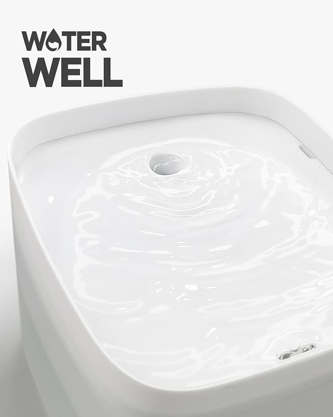 Ciays 106oz/3L Cat Water Fountain, Large Automatic Pet Fountain Dog Water Dispenser with Ultra Quiet Pump for Cats, Dogs, Multiple Pets, 3 Replacement Filters Included, White