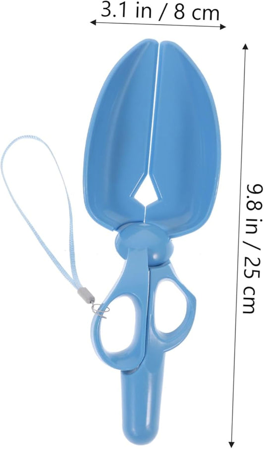 balacoo Pooper Scooper, Portable Pet Pickup Clip, Waste Picker, Scissor Shovel Clamp for Pet Dog Puppy Cat, Indoor Outdoor Cleaning Tools, Blue