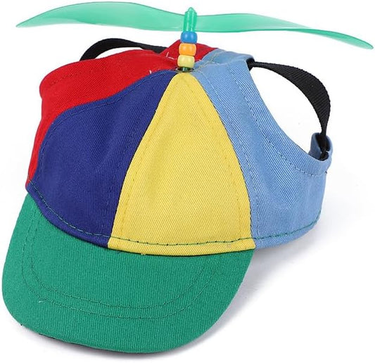 Propeller Pet Hats, Funny Helicopter Adjustment Green Hats for Dog and Cat S