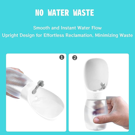 Kalimdor Dog Water Bottle,Leak Proof Portable Puppy Water Dispenser with Drinking Feeder, Dog Walking Accessories for Pets Outdoor Walking, Hiking, Travel, Food Grade Plastic
