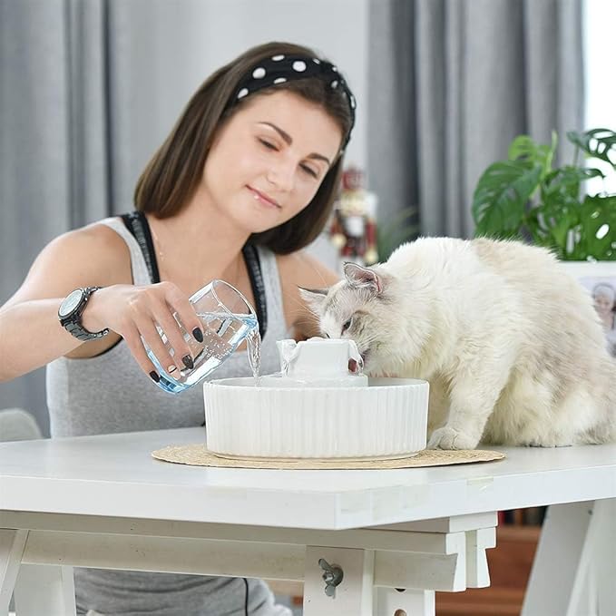 Cepheus Cat Water Fountain Filter 16 Pack, Pet Fountain Replacement Filters, Cat Water Fountain Filter for 84oz/2.5L Square Pet Fountains, Automatic Water Dispenser Drinkwell Fountain