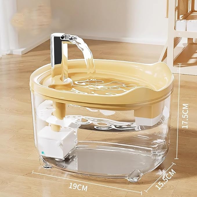 Water Fountain, 2026 New Triple-Filter Pet Water Fountain, 50.72oz/1.5l Automatic Cat Dog Fountain, Ultra-Quiet Pump with Led Indicator for Cats Dogs Multi Pets(Blue)