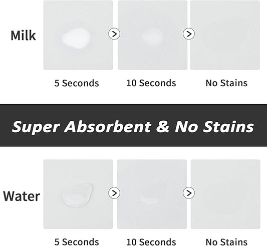 Dog Food Mat - Absorbent Cat Mat for Food and Water, No Stains Pet Feeding Bowl Mat, Easy to Clean Pet Placemats, Quick Dry Dog Water Dispenser Mat for Messy Drinkers | Light Grey 18"x34"