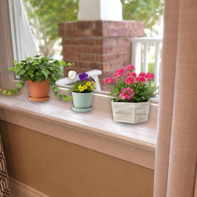 CLAWGUARD Plexiglass Window Sill Protector β Thick Crystal Clear Window Sill Cover & Extender β Window Ledge Protector for Dogs & Cats (29.5in. x 5.25in.)