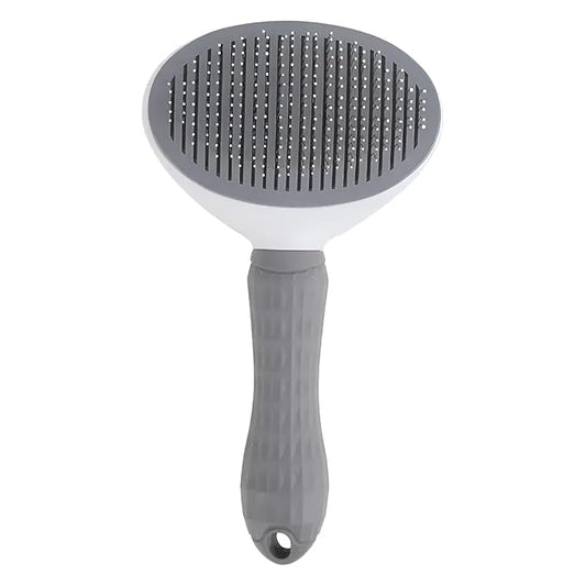 PETS-LAMB Self-Cleaning Dog and Cat Grooming Brush, Suitable for Long or Short Hair, Loose Hair Removal Brush, Easy to Remove, Pet Massage Tool. (GREY)