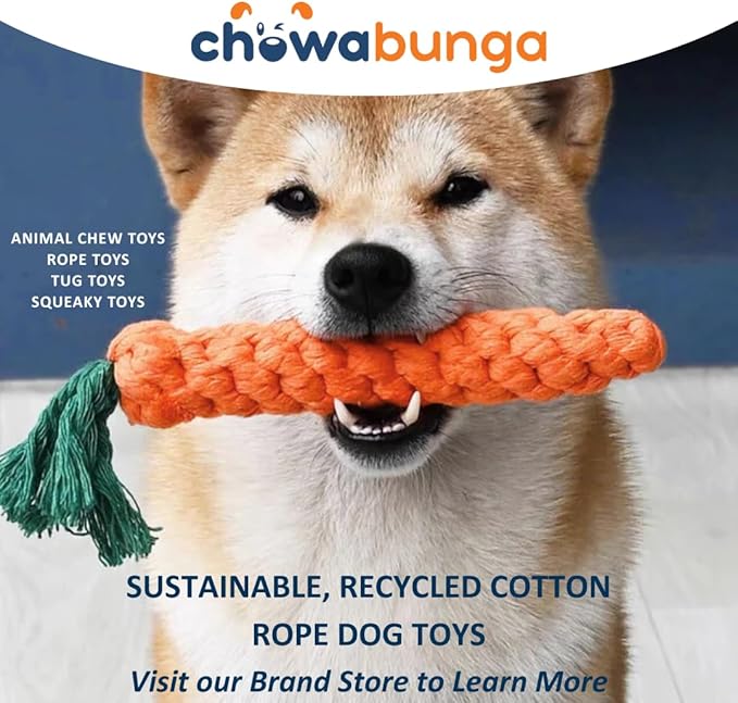 Rope Ball Dog Toy, Ice Cream Scoops - Eco Cotton Dog Rope Ball Dog Tug Toy with Fetch Toy Loop Handle - Natural, Non-Toxic Dyes, Tug of War Dog Toy for Small & Medium Dogs