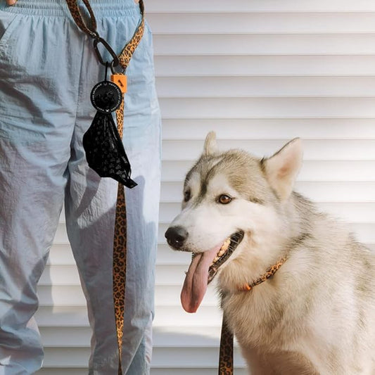 5 Colors Dog Poop Bag Holder, Waste Bag Holder with Carabiner Clip, Hands Free Poop Bag Carrier for Leash, Pet Waste Bag Dispenser for Dog Walking Accessory