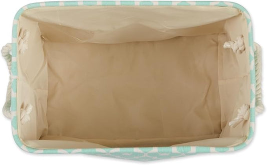 Bone Dry Pet Storage Collection Lattice Paw Print, Aqua, Medium Rectangle
