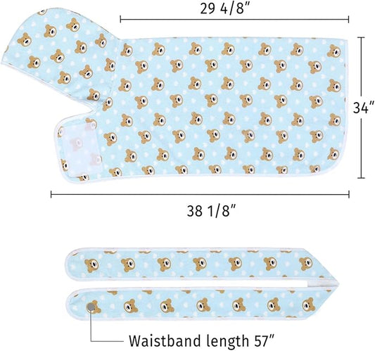 HDE Dog Bathrobe Super Absorbent Quick Drying Puppy Towel Wrap Coat Adjustable After Bath Robes with Hood for Dog Sizes S-XXL Teddy Bears XXL