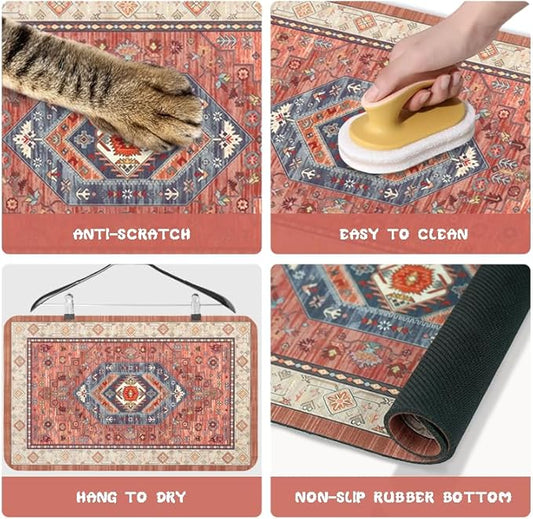Dog Food Mats for Floors Waterproof, Pet Water Bowl Mats Pet Feeding Absorbent Placemats 16 * 24 inch