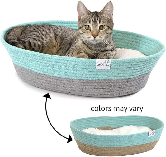 Kitty City Cat Bed, Cotton, 14" W x 19" L x 5" H (Pack of 2)