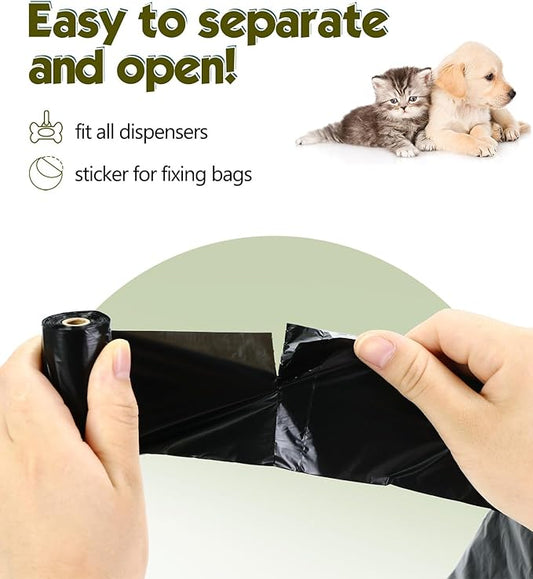 Biodegradable Dog Poop Bag 1080 Counts, Eco-Friendly Dog Waste Bags With 1 Free Dispenser, Leak Proof Pet Waste Disposal Refill Bags (Scented)
