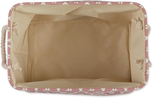 Bone Dry 6192 Pet Storage Collection Lattice Paw Print, Medium Rectangle, Rose