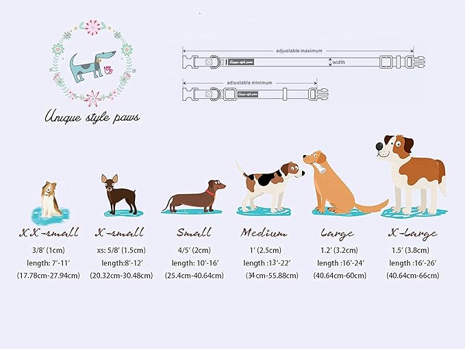 Unique style paws Independence Day Dog Collar Metal Buckle Wave Flag Collar Gift Durable Cute Collar for Small Medium Large Boys Girls Dogs