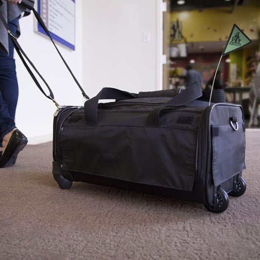 Sherpa on Wheels Indoor Pet Dog Carrier, Black Large for All Breed Sizes