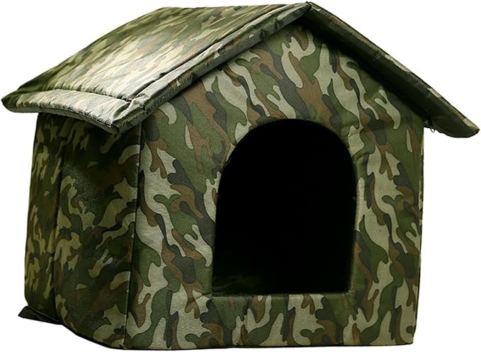 Homeless Pet Tent Puppy Tent House Rainproof Waterproof Cats Sleeping Tent Windproof Stray Cat Dog Winter Bed Folding, Small