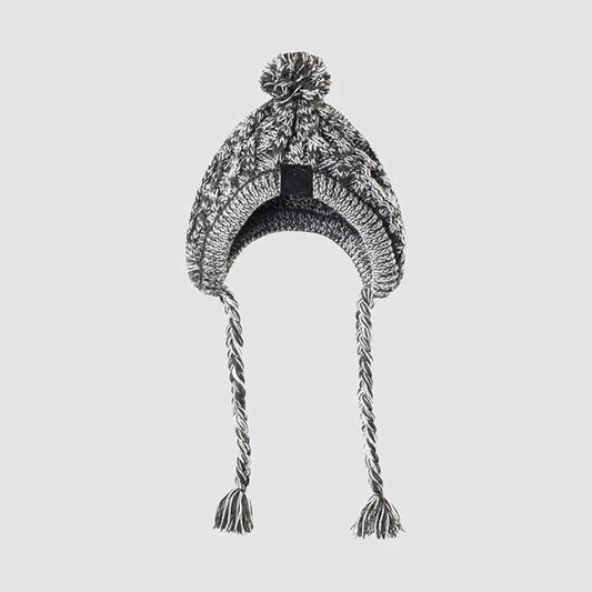 Winter Dog Hat,Knitting Wool Cap,Warm Pet Head Wear with Long Braid Puppy’s Head Accessorie (M)