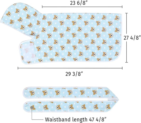 HDE Dog Bathrobe Super Absorbent Quick Drying Puppy Towel Wrap Coat Adjustable After Bath Robes with Hood for Dog Sizes S-XXL Teddy Bears L
