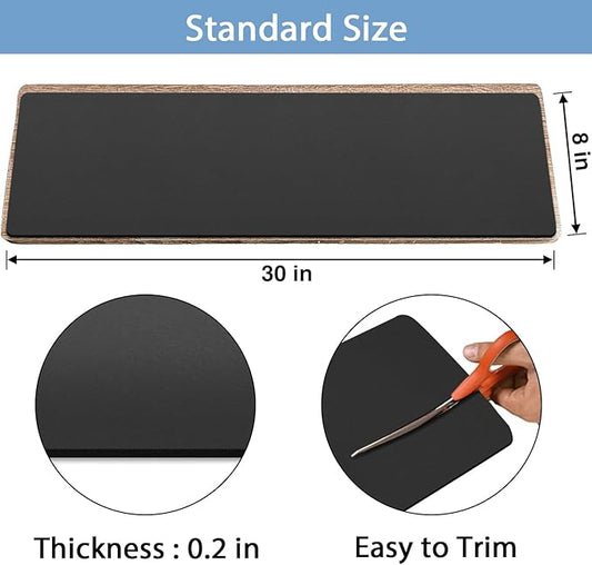 Stair Runners for Wooden Steps Non Slip, Absorbing Black Stair Treads Stair Rugs for Pet, Kids and Elderly, Reusable Carpet Step Pads Stair Mats Set of 15