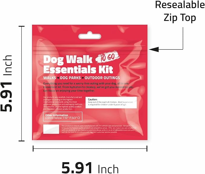 pH Advantage Pet Travel Essentials – Single Pack with Dog Treat, Food, Bowl & Poop Bag – Lightweight Grab-and-Go Kit for Walks, Parks, Car Rides & Everyday Use (Green)