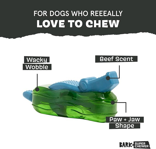 Barkbox Crocness Monster Dog Toy for Medium Dogs – Beef-Scented, Perfect for Tough Chewers to Grab, Grip, and Chew for Endless Fun