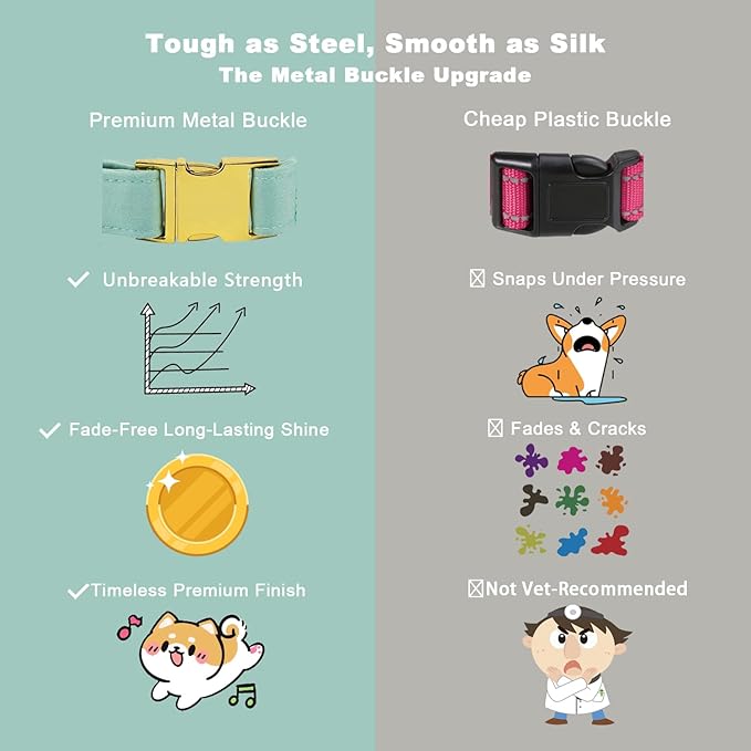 Maca Bates Mint Green Dog Collar with Cute Solid Sailor Bow Tie for Extra Small Girl Boy Dogs,Adjustbale Durable Breakaway Soft Collars with Bowtie for Female Male Puppy,Pet with Metal Buckle