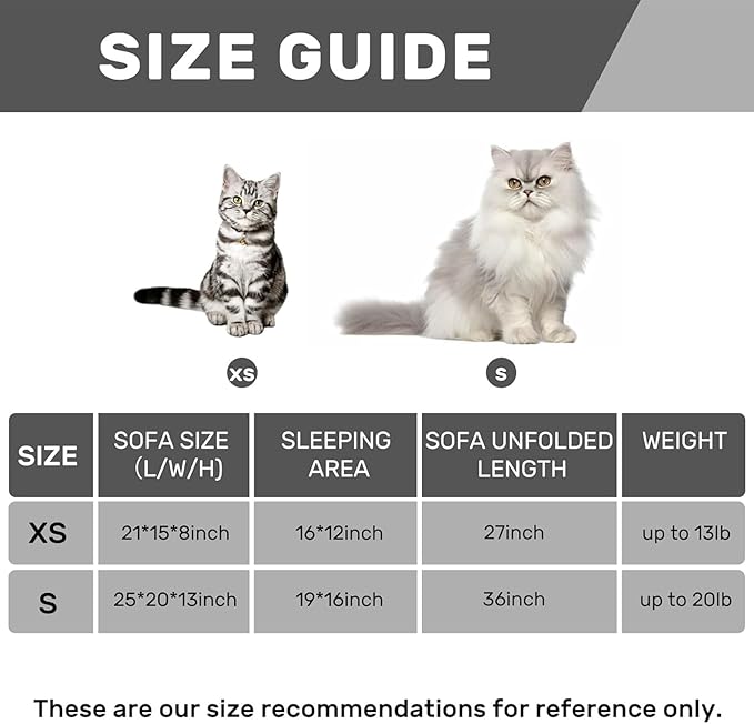 Hollypet Cat Bed Fluffy Plush Mutifuctional Double-Layer Soft Pet Couch Orthopedic Sofa Nest Beds for Small Cats and Dogs, Yellow Leopard (21x15x8 inch)