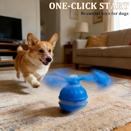 Interactive Dog Toys ,2026 upgraded motion-sensing pet toy ball, interactive dog toy ball with 360° intelligent automatic rolling. Built-in bird chirping attract dogs and keep them playing (blue)