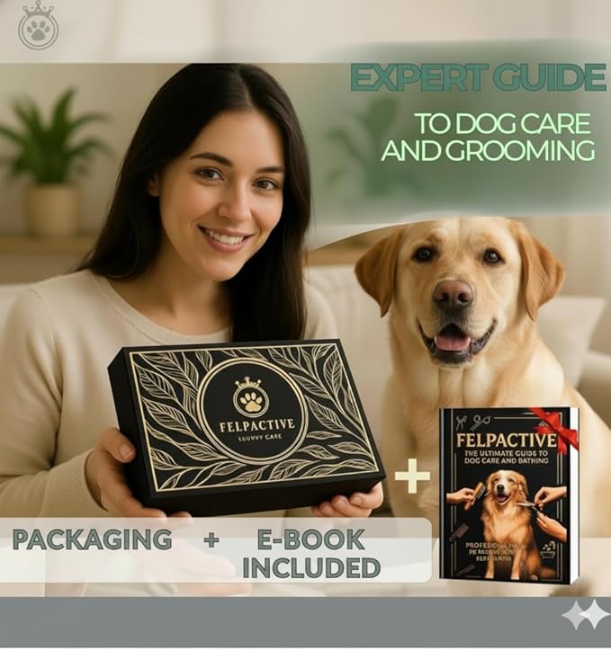 |FELPACTIVE® Premium Dog Drying Robe | Sizes S - XXXL | Quick-Drying Super Absorbent Double-Layer Microfiber | Soft & Snug Fit | Includes Luxury Gift Box + EBOOK | Dog Bath Robe, Pet Warming Bathrobe