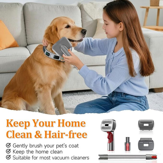 3-in-1 Pet Dog Grooming Attachment Kit, Deshedding Brush Attachment for V15, V11, V10, V8, V7 – Effective Grooming & Cleaning – Hair Grooming Tools for Dog and Cat, 5 Pack