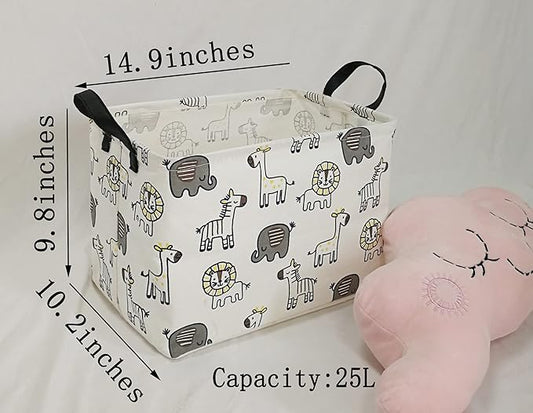 Baby Gift Storage Basket Collapsible Nursery hamper Organizer Bin Waterproof Toy Box for Organizing Home/Dorm/Kitchen/Pet/Office/Closet/Shelf/Room decor