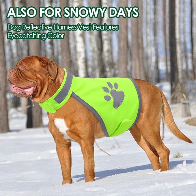 SUNFURA Dog Reflective Safety Vest, High Visibility Adjustable Dog Hunting Harness Vest for Outdoor Activity & Night Walking, Breathable Pet Jacket for Small Medium Large Dogs (Green, S)