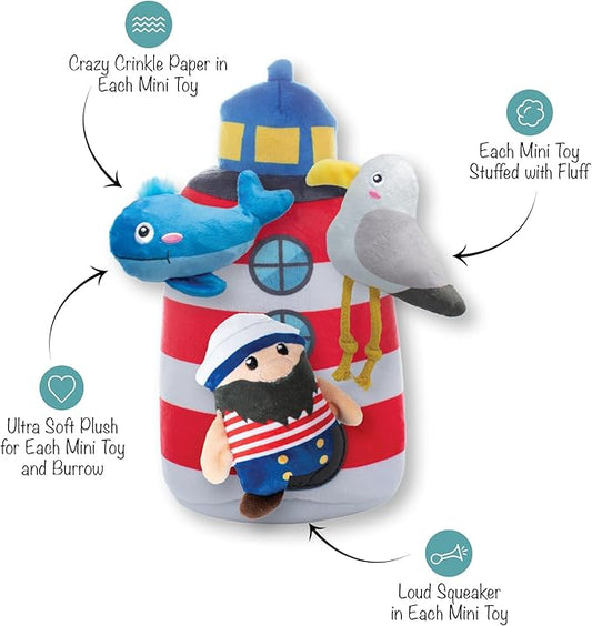 Fringe Studio Plush Dog Toy Set, Interactive Hide and Seek Play, Ships Ahoy, Pet Shop Collection (289248)