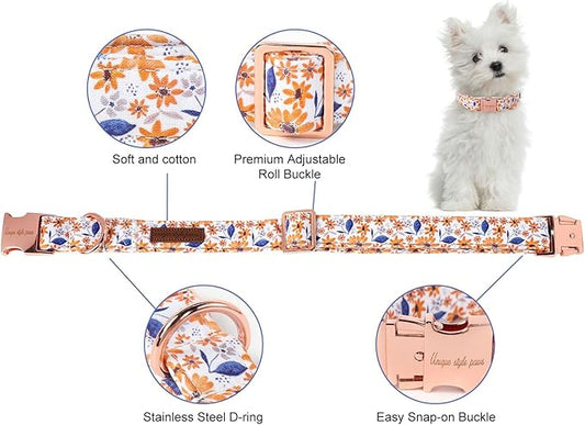 Unique style paws Dog Collar Metal Buckle Collar for Autumn Winter Christmas for Small Medium Large Boys Girls Dogs
