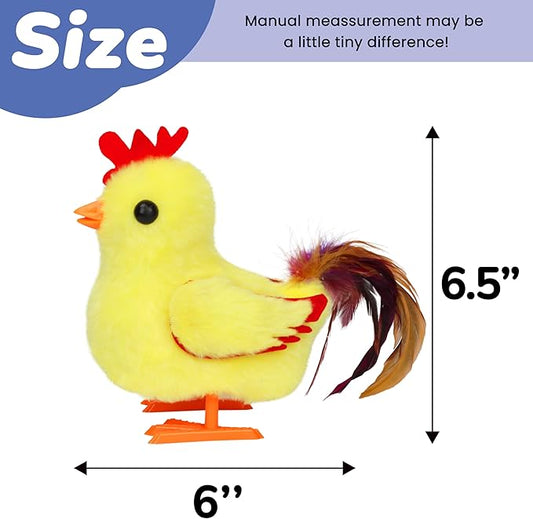 Hopearl Walking Chicken Pet Crow Chick Interactive Electronic Plush Toy Farm Animals Animated Gifts for Toddlers Birthday, Yellow, 8''