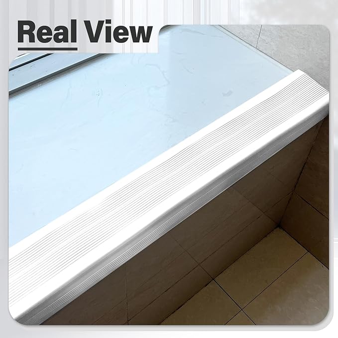 Dog Cat Scratching Windows Sill Protector,Rubber Anti Scracting from Dog Cats for Home Furniture Edge Protection Flexible Rubber L-Type 4x1.6inch Non Slip Cuttable(78.7" White)