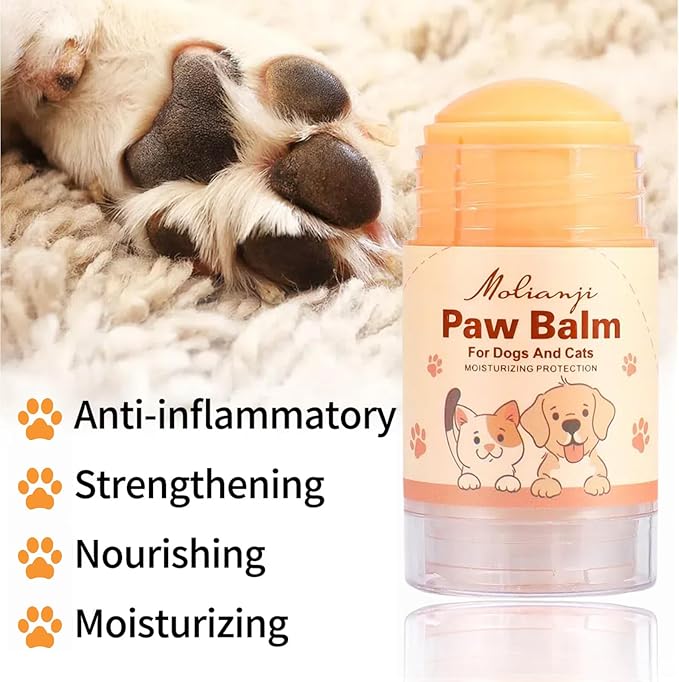 Dog Paw&Nose Balm Lick Safe1.4oz(40g),All-Natural Ingredients Pets Paw Wax,Healing Moisturizer with Coconut Oil&Honey,for Dry Cracked Dog & Cat Paws,Nose & Elbows, Horse Hoof, Joint Care