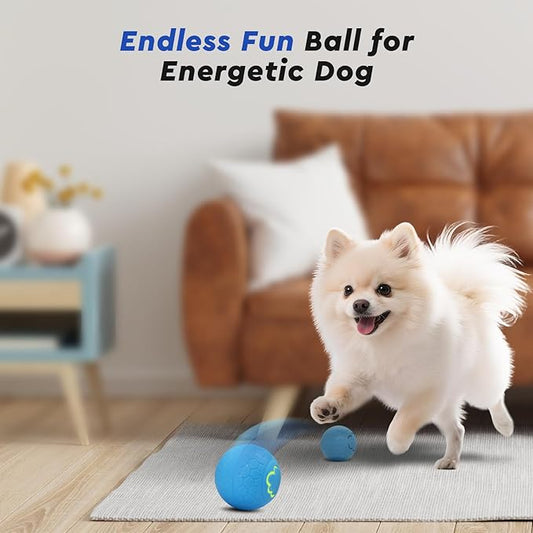Interactive Small Dog Toy Ball, 2.1 Inch Smart Jumping Ball for Puppy/Small Dogs, Activated Automatic Bouncing Moving Vibrating, Dog Toy for Small Dogs to Keep Them Busy, 2-Speed Adjustable