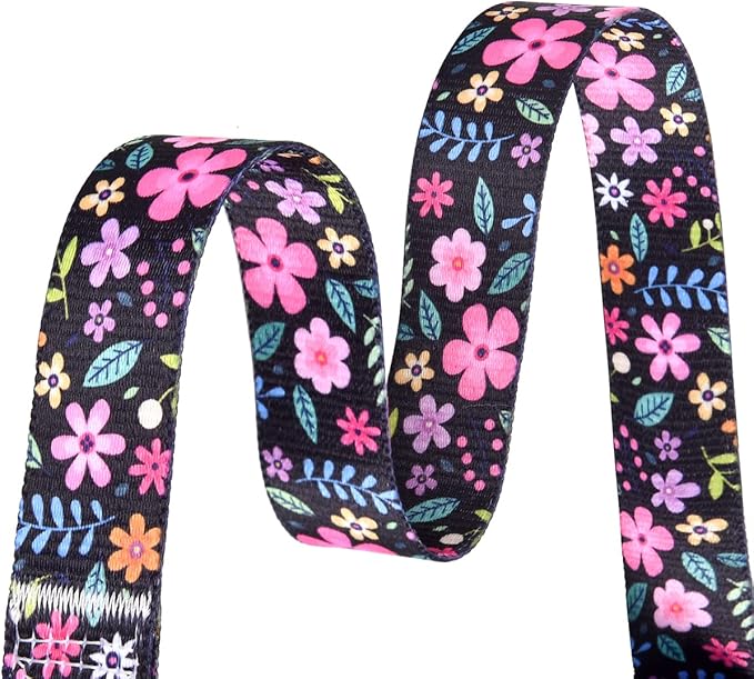 Dog Collar with Bohemia Floral Tribal Geometric Patterns - Soft Ethnic Style Collar Adjustable for Small Medium Large Dogs(Floral,S)