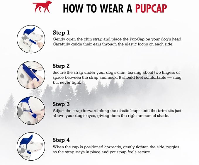 Tuff Pupper Dog Baseball Cap | UV Protection Dog Sun Hat | Breathable Lightweight Design | Secure Adjustable Chin Strap | Quick-Dry Fabric | Reinforced Brim | Small Medium Large Dogs (Blue, XL)