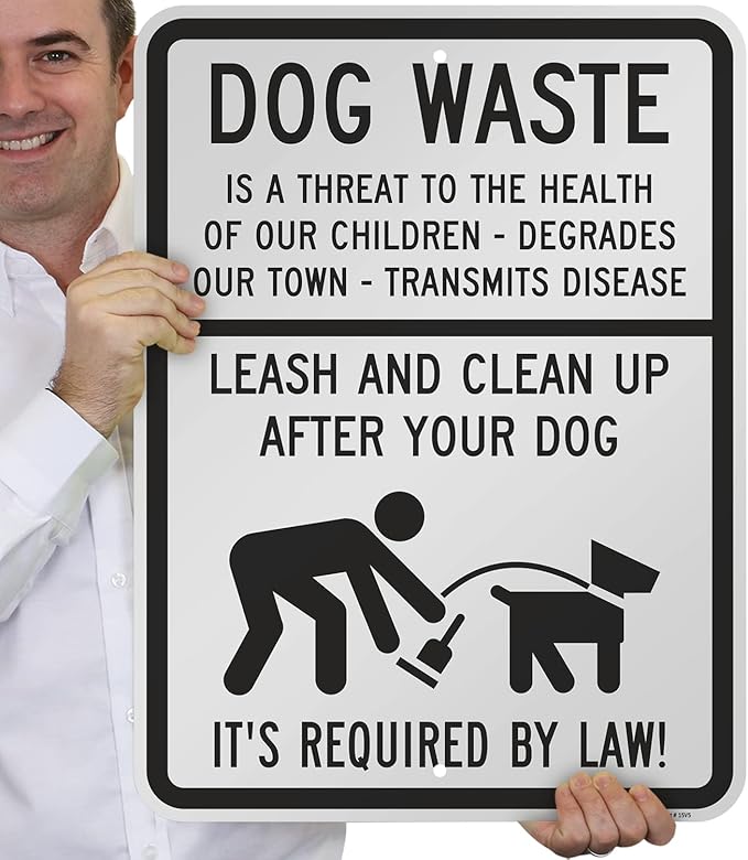 SmartSign Dog Waste Sign - 24 x 18 inch, Laminated Rustproof Aluminum, Made in USA