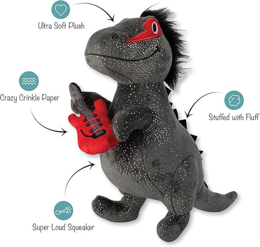 Fringe Studio Plush Dog Toy, Rocker Rex, Pet Shop Collection (314214)