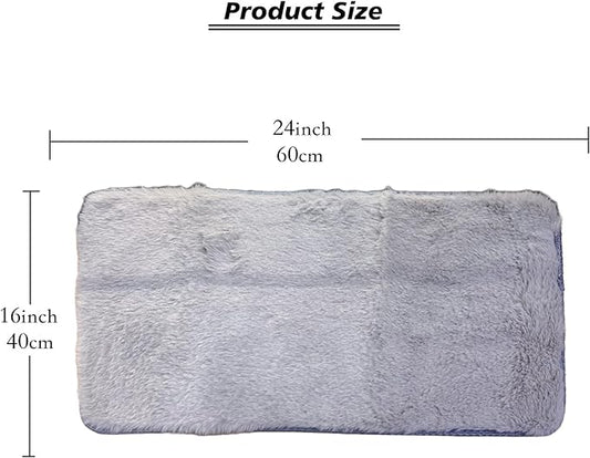 Soft Cat Dog Window Sill Pad Perch, Fluffy Windowsill Dog Mat Pillow Seat Bed, Cat Pet Cushion for Window Sill Mat(Gray, 16"x24")